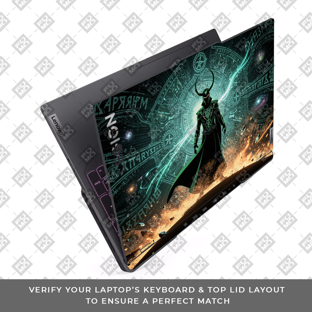 Loki God of Mischief Neon Lenovo Legion 5 Pro 16IRX8 and 16IRX9 Laptop Skin