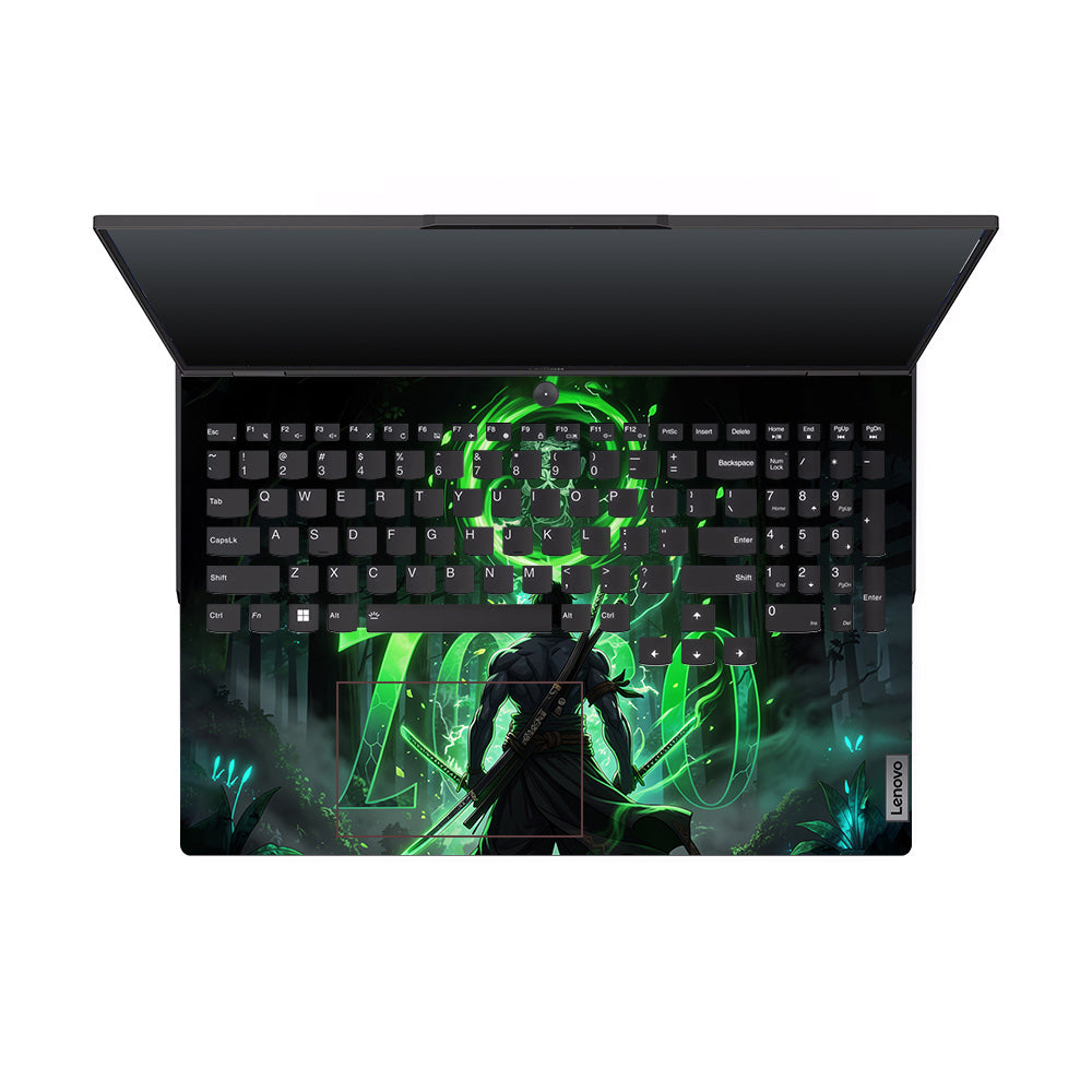Zoro Green Aura Lenovo Legion 5 Pro 16IRX8 and 16IRX9 Laptop Skin