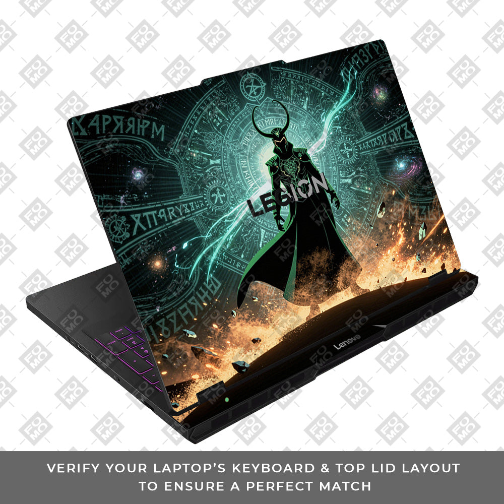Loki God of Mischief Neon Lenovo Legion Pro 5 16AFR10 Laptop Skin