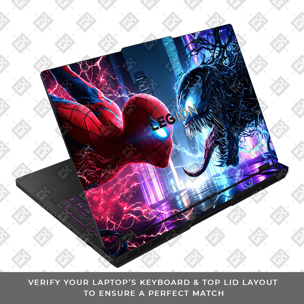 Spiderman vs Venom Showdown Lenovo Legion Pro 5 16AFR10 Laptop Skin