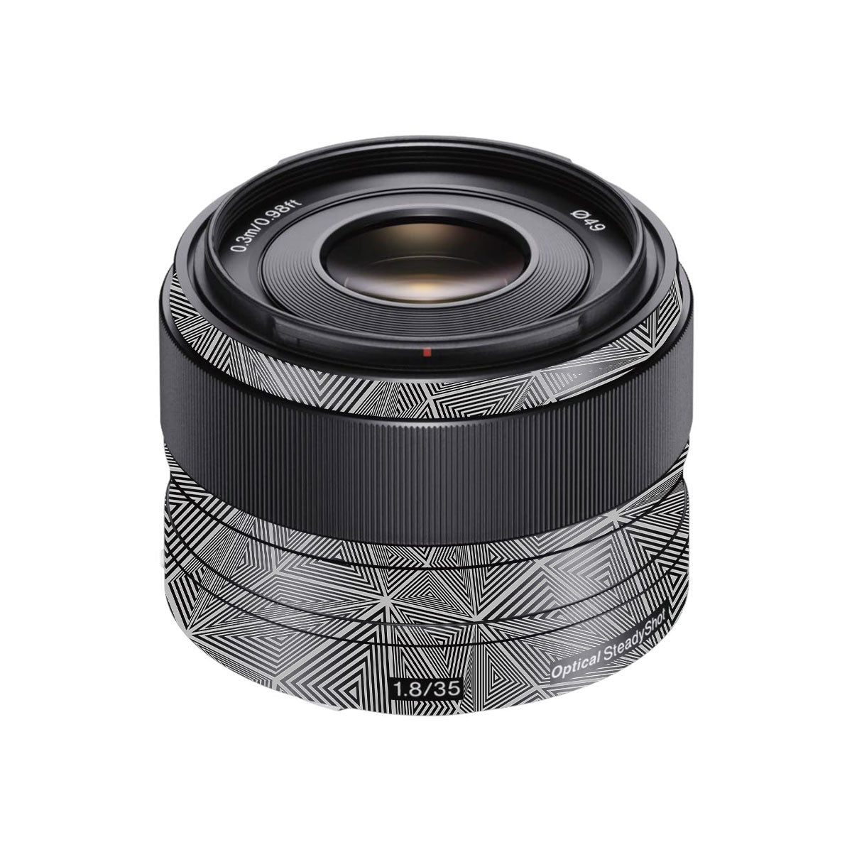 Textured Dark Prism Geometric Sony E 35mm F/1.8 Camera Lens Skin