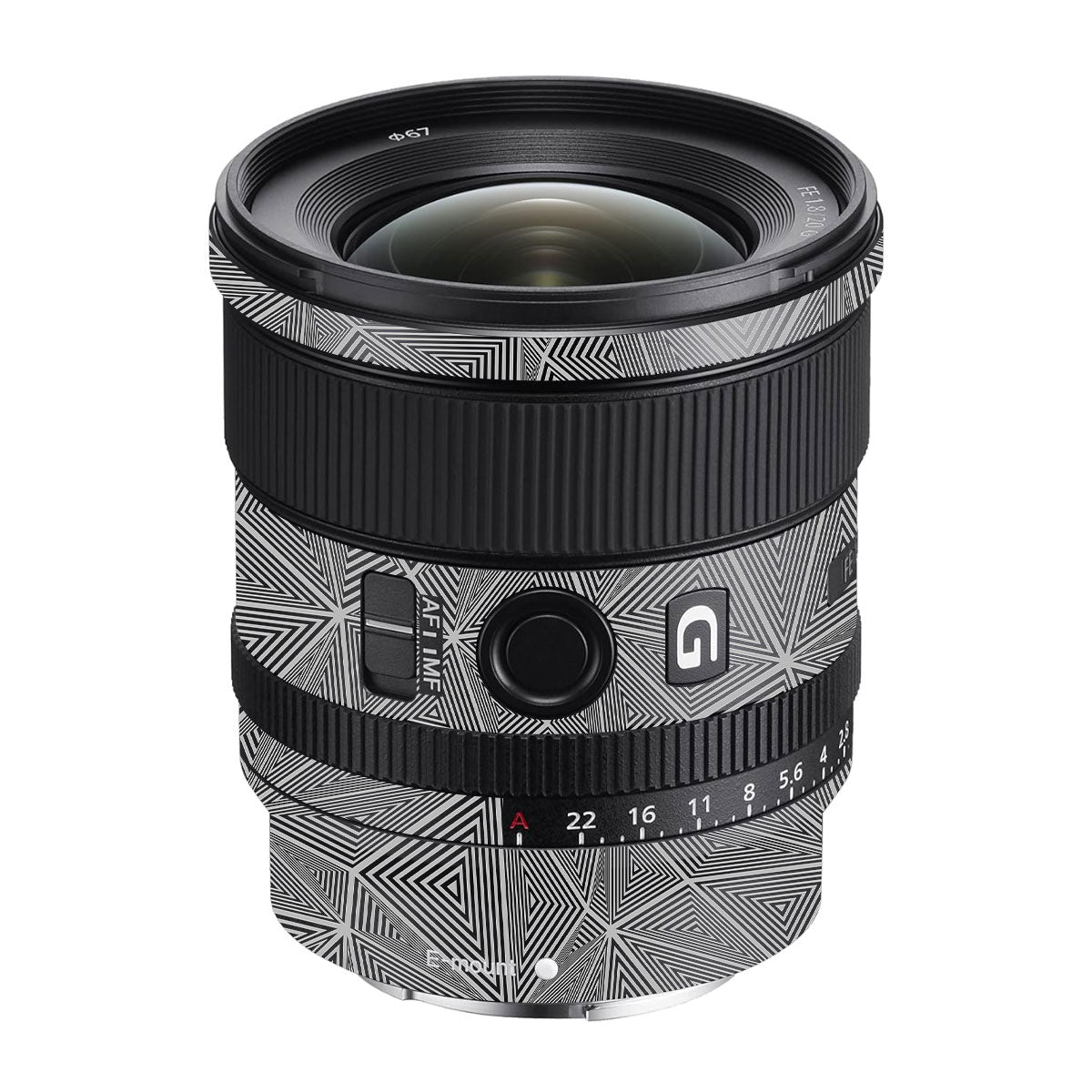 Textured Dark Prism Geometric Sony FE 20mm F/1.8 G Camera Lens Skin
