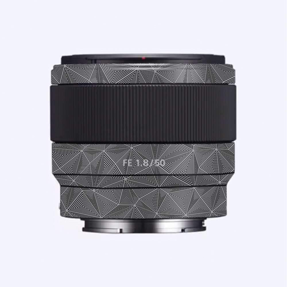 Textured Dark Prism Geometric Sony FE 50mm f/1.8 Camera Lens Skin