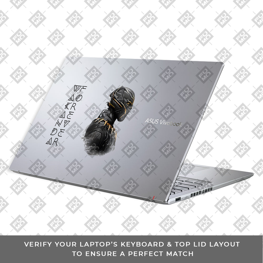 Transparent Wakanda Forever Asus Vivobook 16X M1603QA Laptop Skin