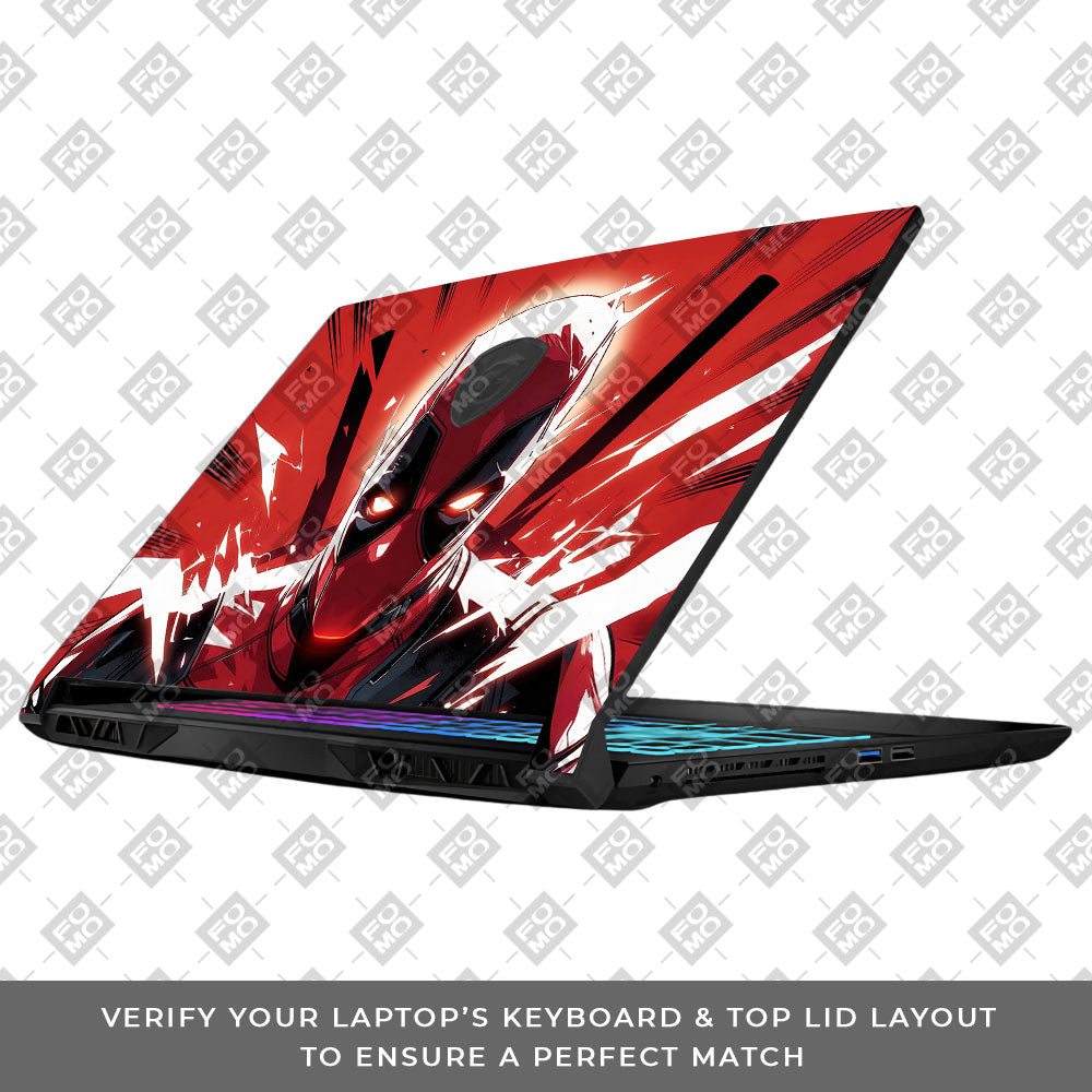 Deadpool Red Fury MSI Katana 15 B13V 3D Laptop Skin