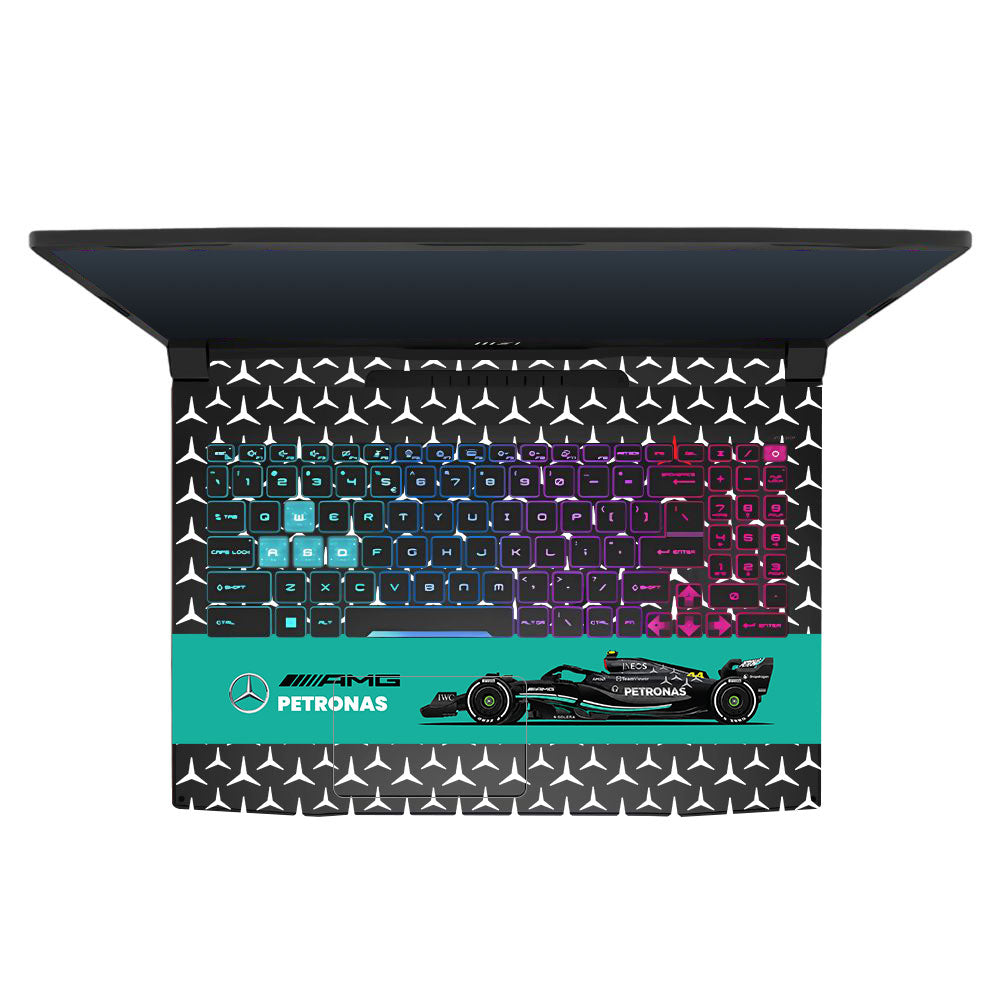 Transparent Mercedes AMG F1 MSI Katana 15 B13V Laptop Skin