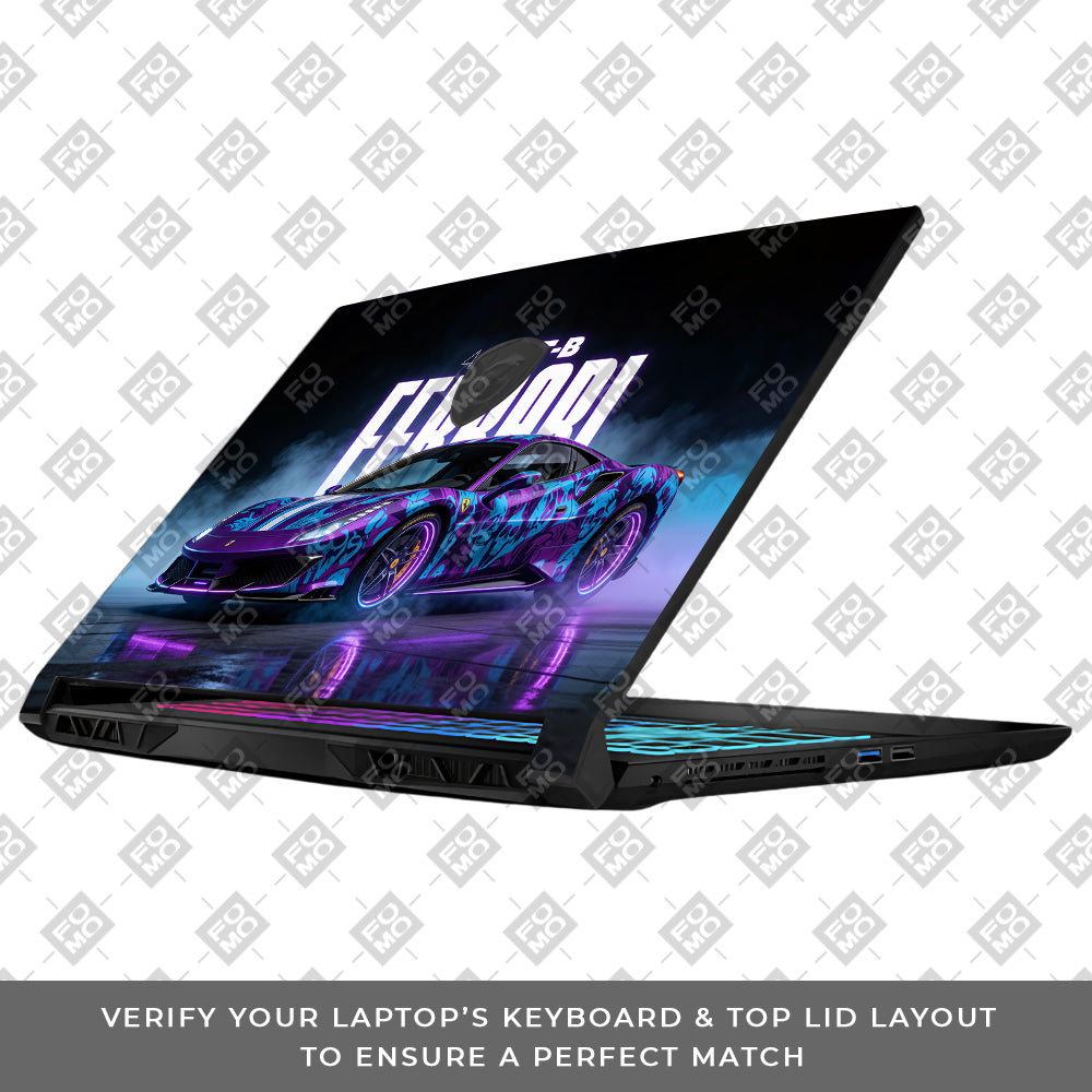 Psycho Drive Ferrari 488 MSI Katana 15 B13V Laptop Skin