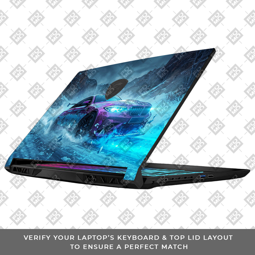 BMW Neon Drift MSI Katana 15 B13V Laptop Skin