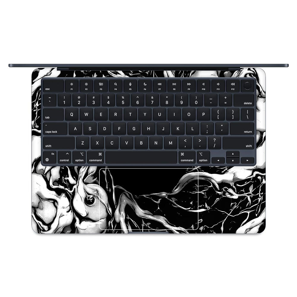 Spiderman Web Black MacBook Air 13 M3 2024 3D Laptop Skin