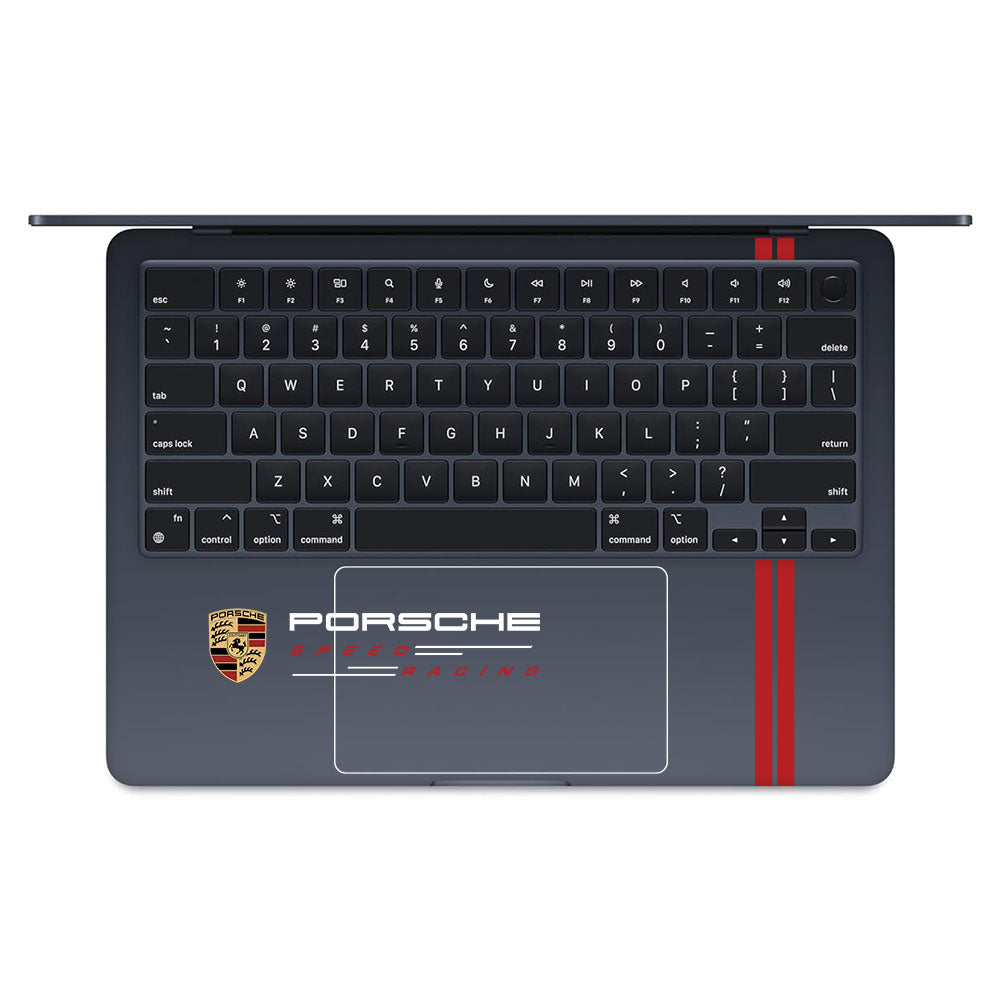 Transparent Porsche Motorsport Graphic MacBook Air 13 M3 2024 Laptop Skin