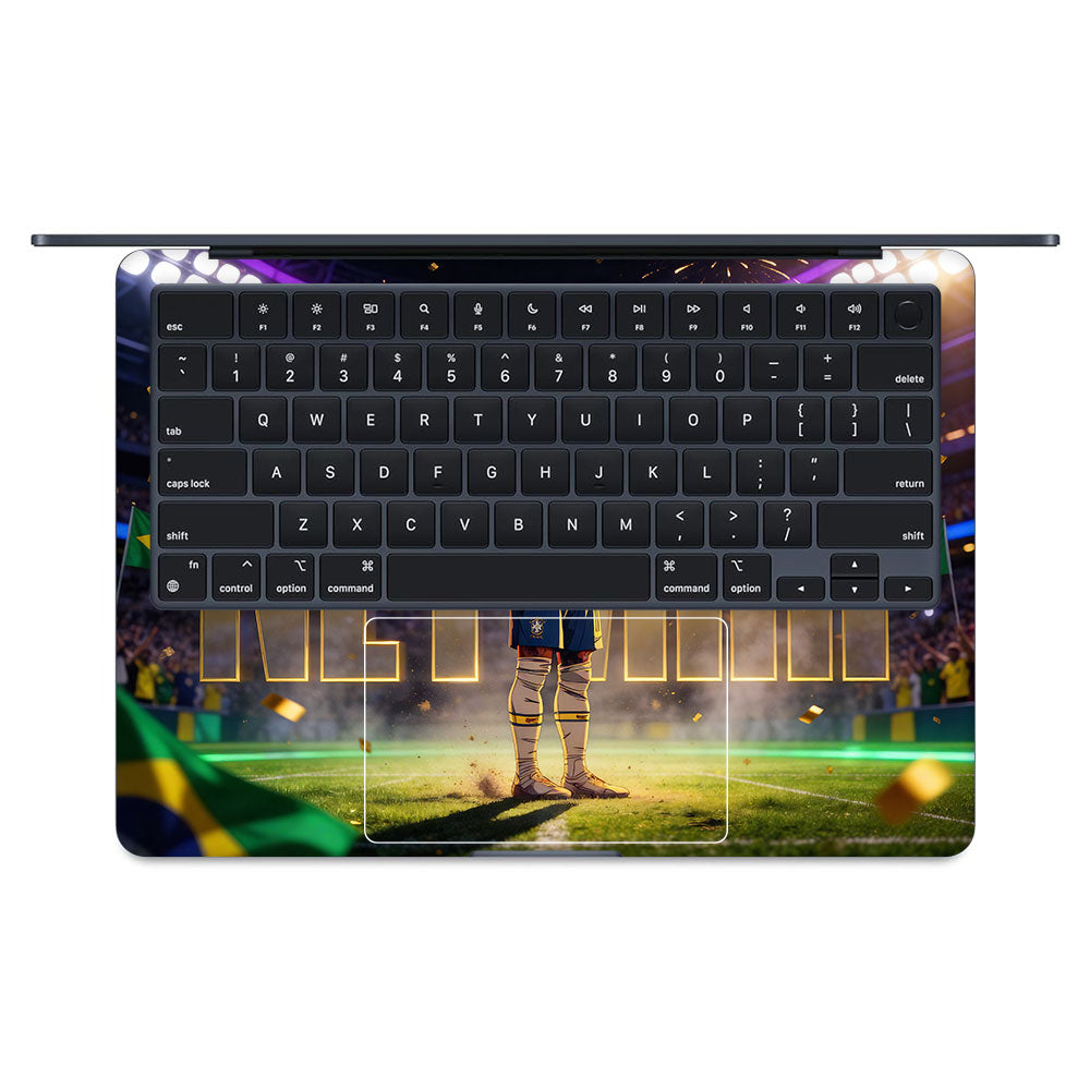 Neymar Golden Aura MacBook Air 13 M4 2025 3D Laptop Skin