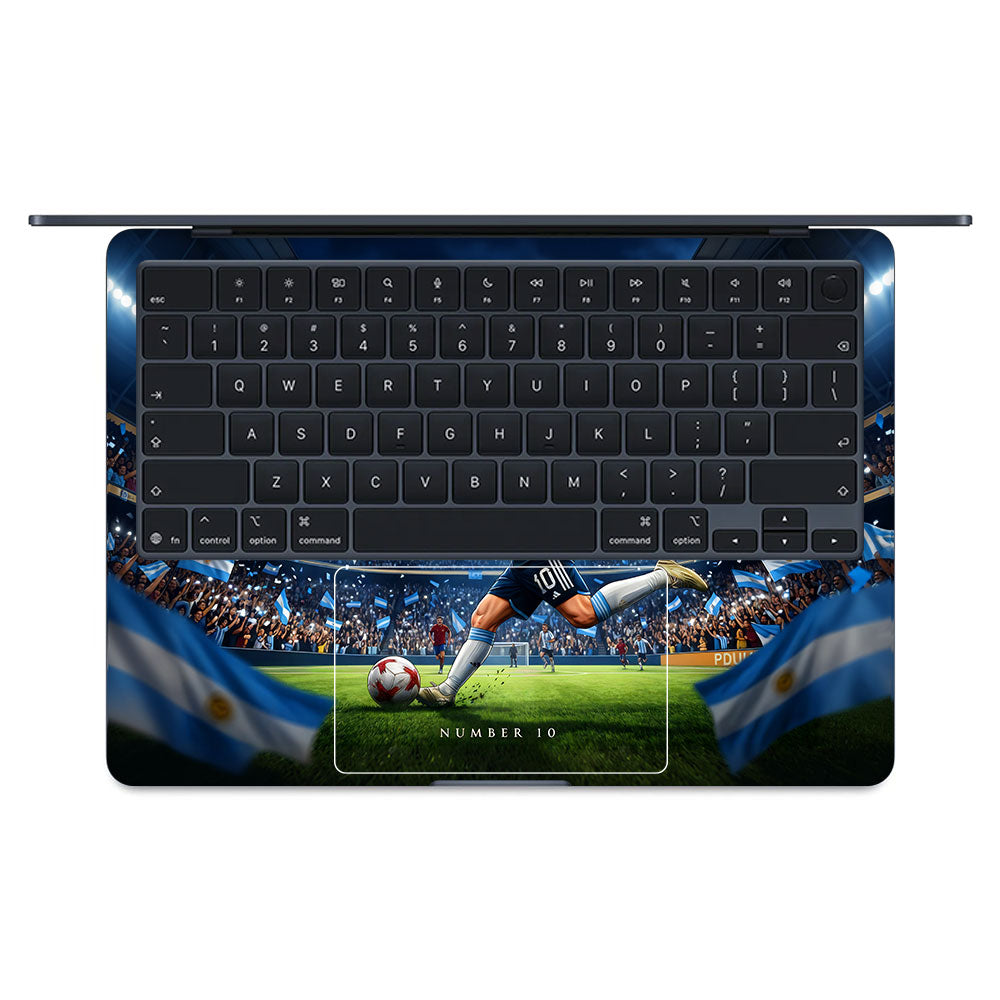 Messi World Champ Energy Macbook Air 13 M5 2026 3D Laptop Skin