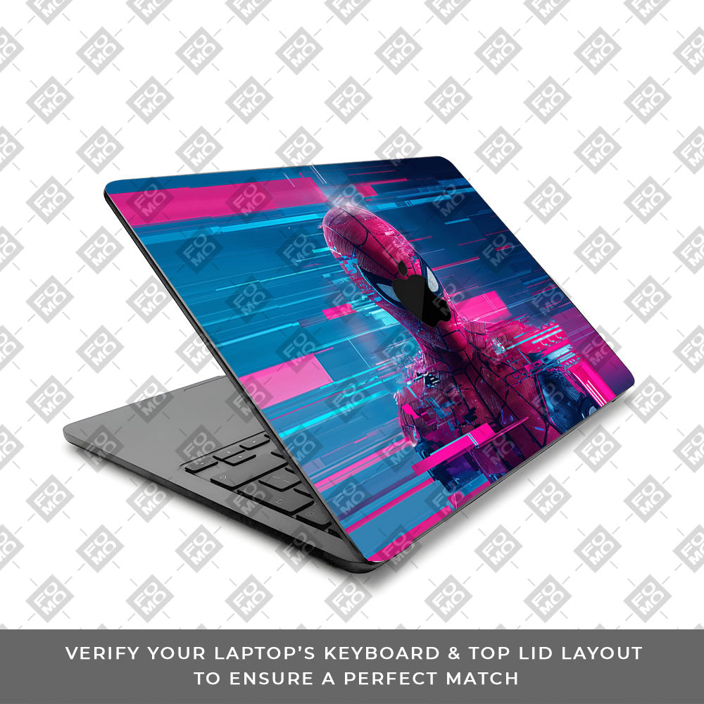 Glitch Spider Macbook Air 13 M5 2026 3D Laptop Skin