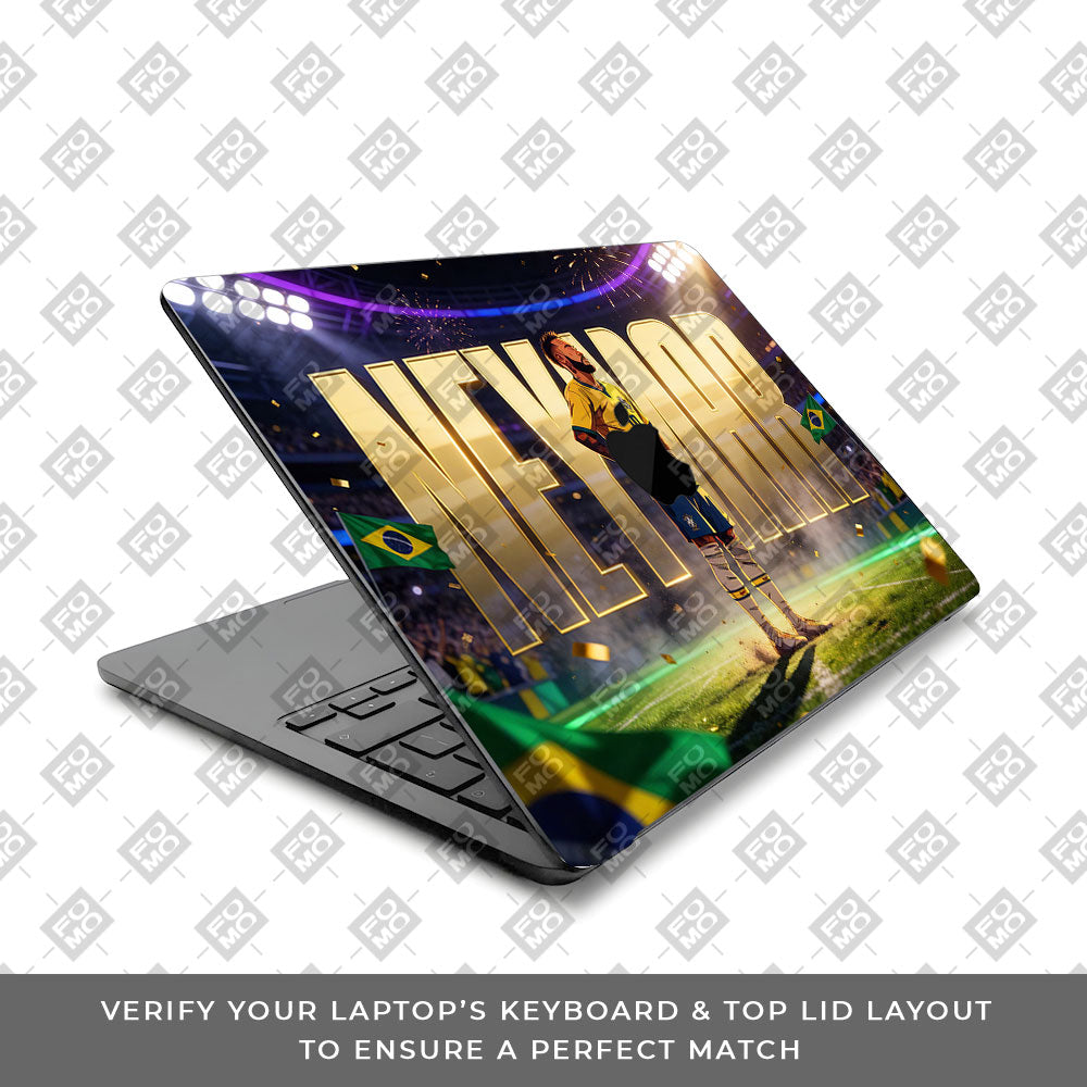 Neymar Golden Aura MacBook Air 15 M3 2024 3D Laptop Skin
