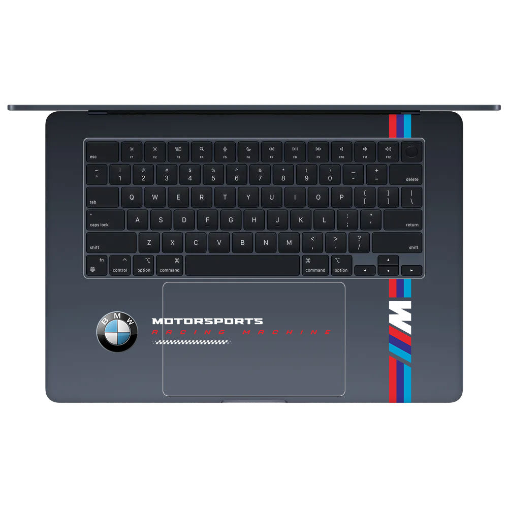 Transparent BMW Racing Graphic MacBook Air 15 M3 2024 Laptop Skin