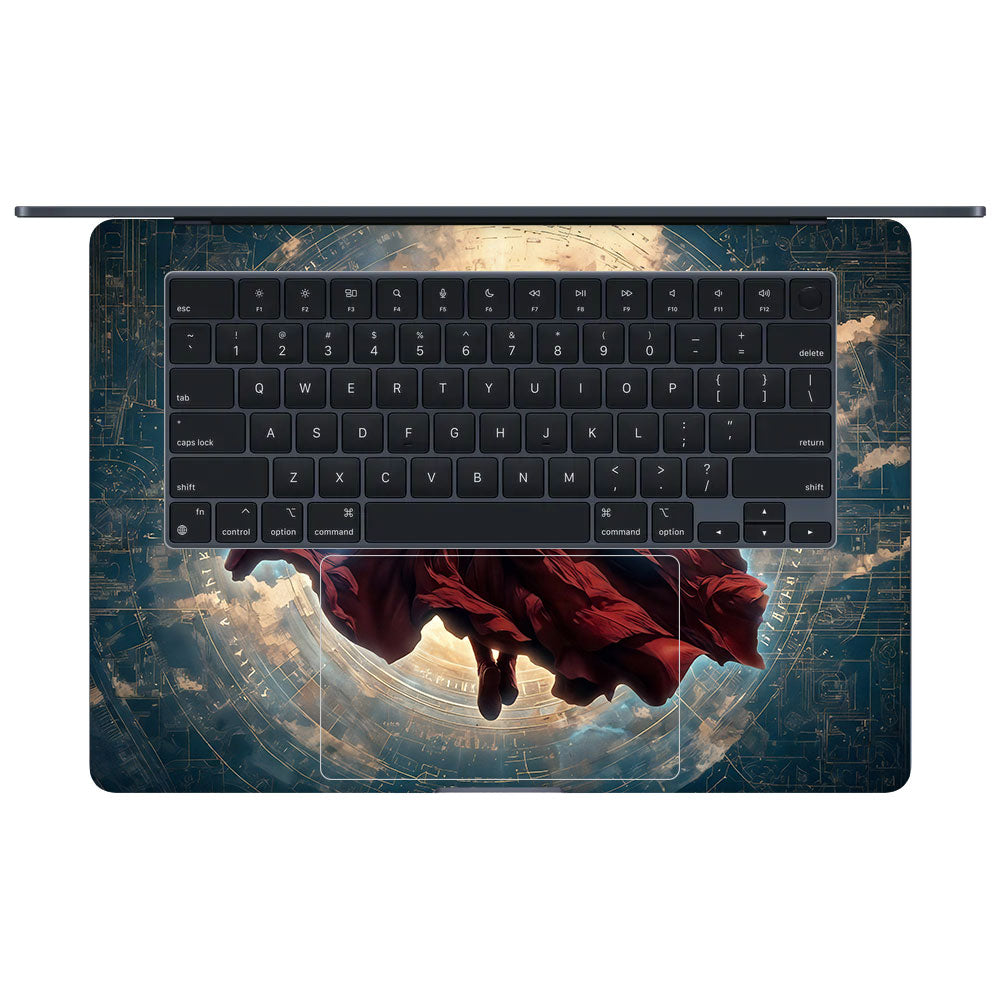 Superman Flying Beyond the Cosmos MacBook Air 15 M3 2024 3D Laptop Skin