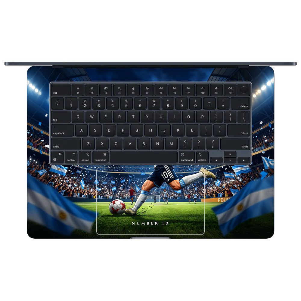 Messi World Champ Energy MacBook Air 15 M4 2025 3D Laptop Skin