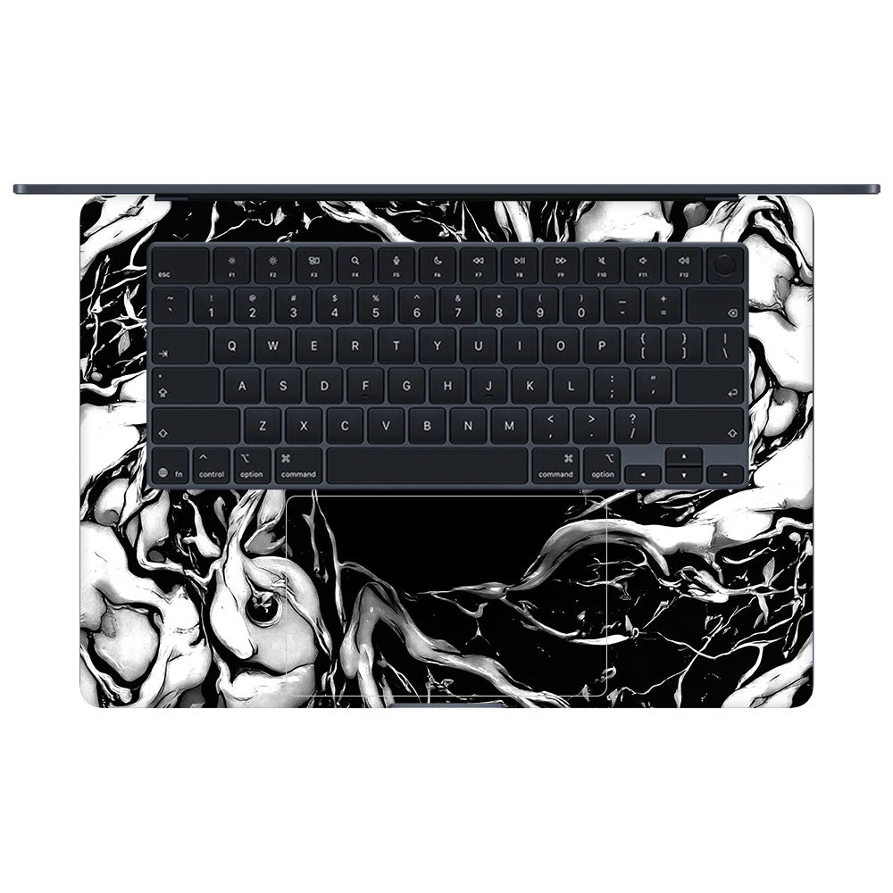 Spiderman Web Black Macbook Air 15 M5 2026 3D Laptop Skin