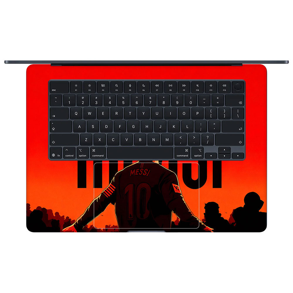 Messi Red Aura Macbook Air 15 M5 2026 3D Laptop Skin
