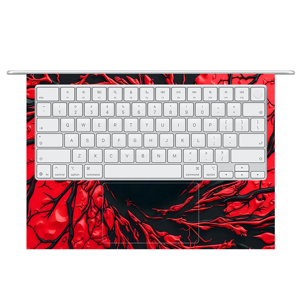 Spiderman Web Red MacBook Neo 13 3D Laptop Skin