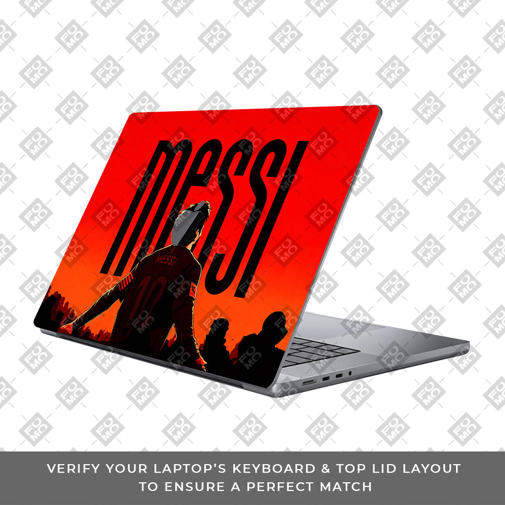Messi Red Aura MacBook Neo 3D Laptop Skin