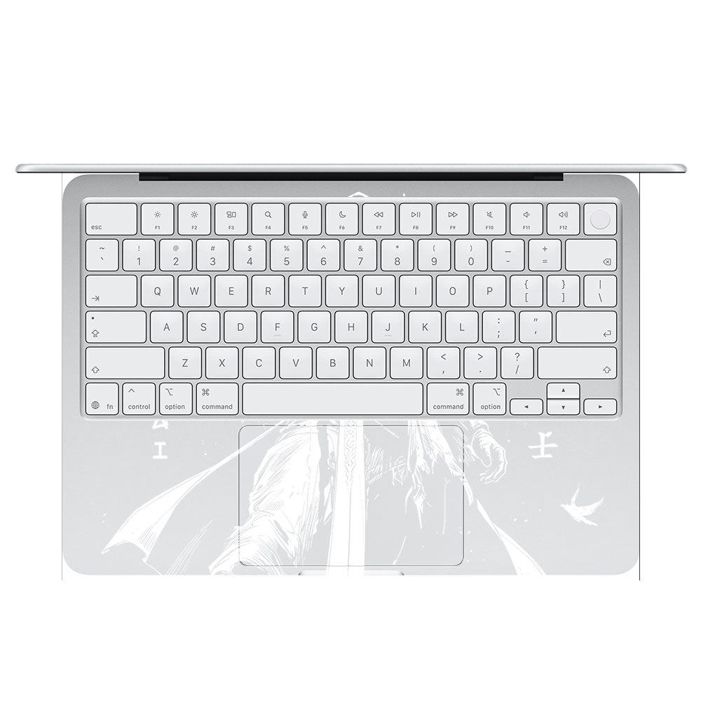 Transparent Ghost Samurai MacBook Neo Laptop Skin