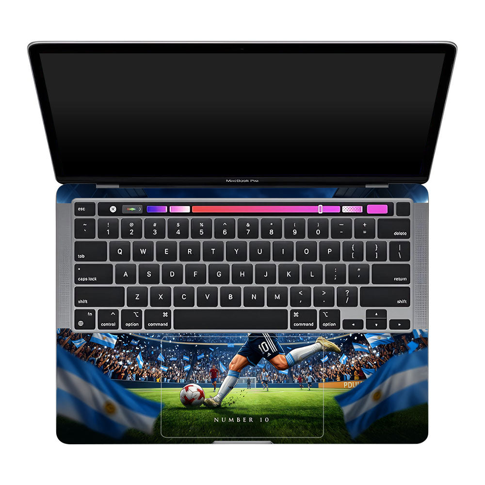 Messi World Champ Energy MacBook Pro 13 M2 2022 3D Laptop Skin