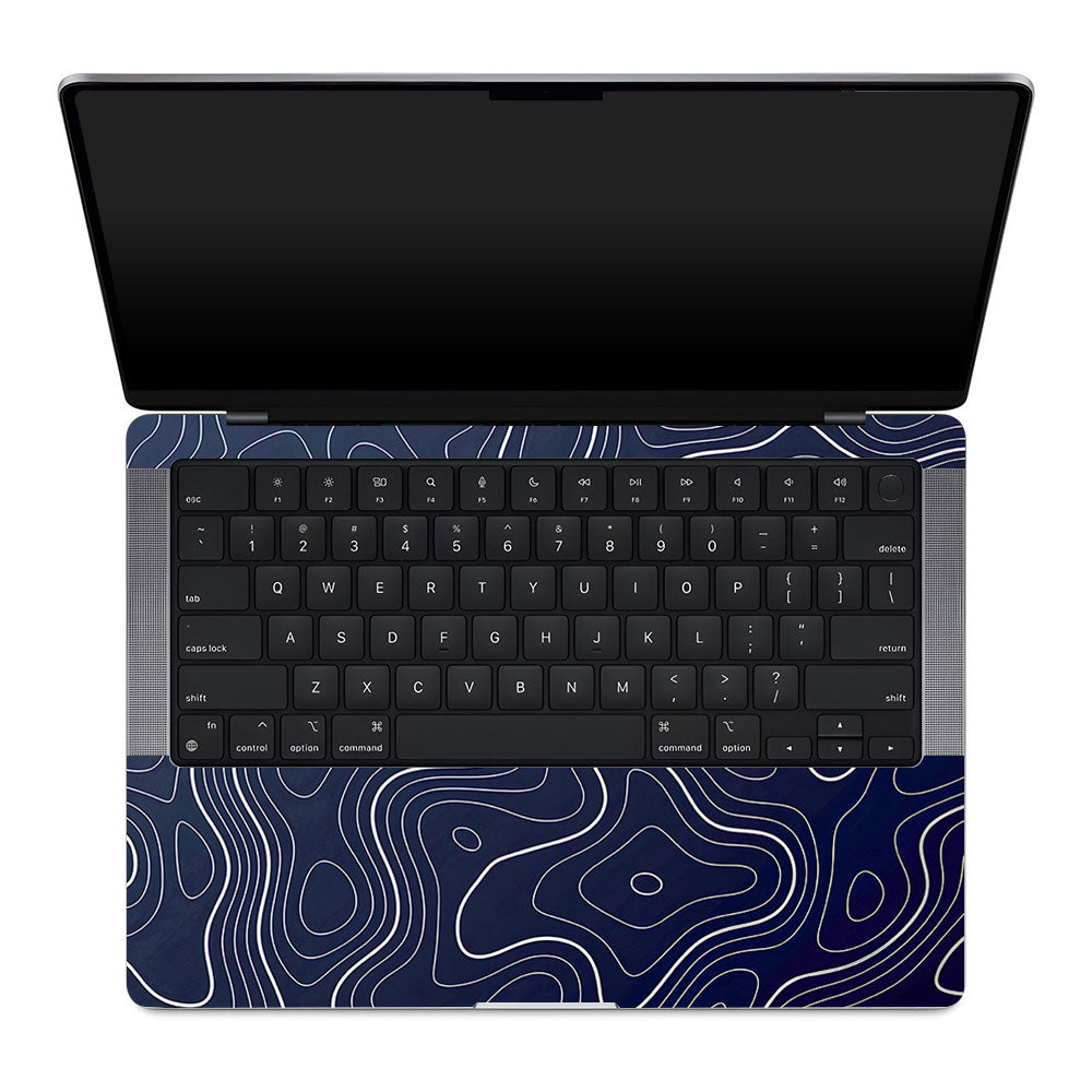 Fluid Lines Design MacBook Pro 14 M1, M2, M3, M4 2021-2024 3D Laptop Skin