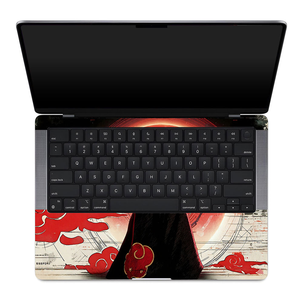 Itachi Uchiha Mark of the Akatsuki MacBook Pro 14 M1, M2, M3, M4 2021-2024 3D Laptop Skin