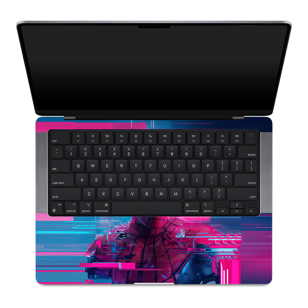 Glitch Spider MacBook Pro 14 M1, M2, M3, M4 2021-2024 3D Laptop Skin