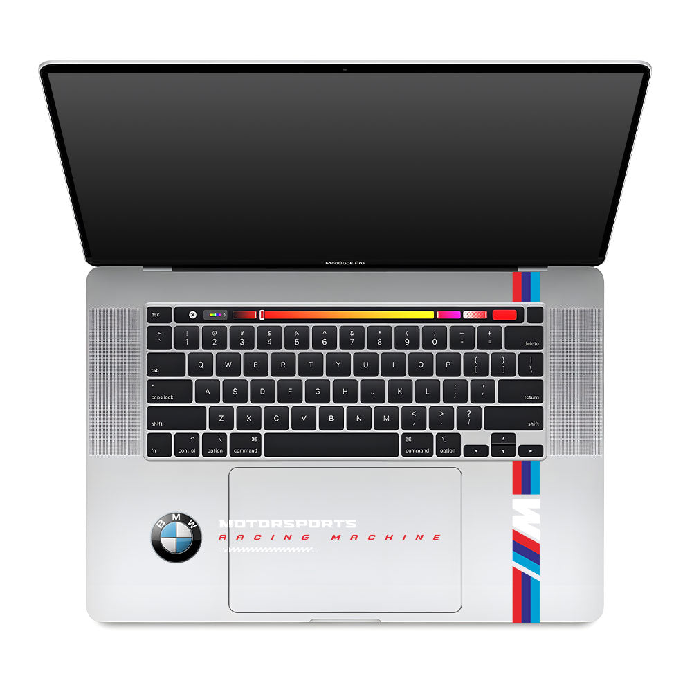Transparent BMW Racing Graphic MacBook Pro 16 2019 Laptop Skin