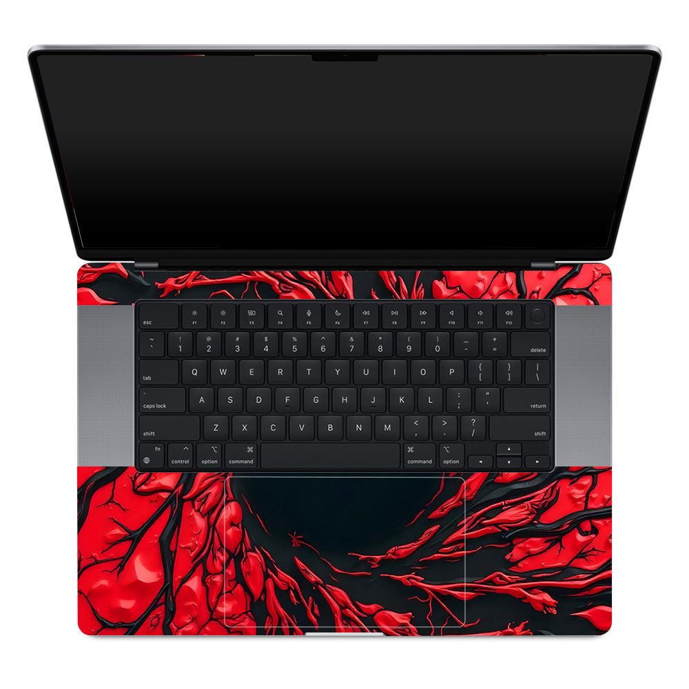 Spiderman Web Red MacBook Pro 16 M1, M2, M3, M4 2021-2024 3D Laptop Skin