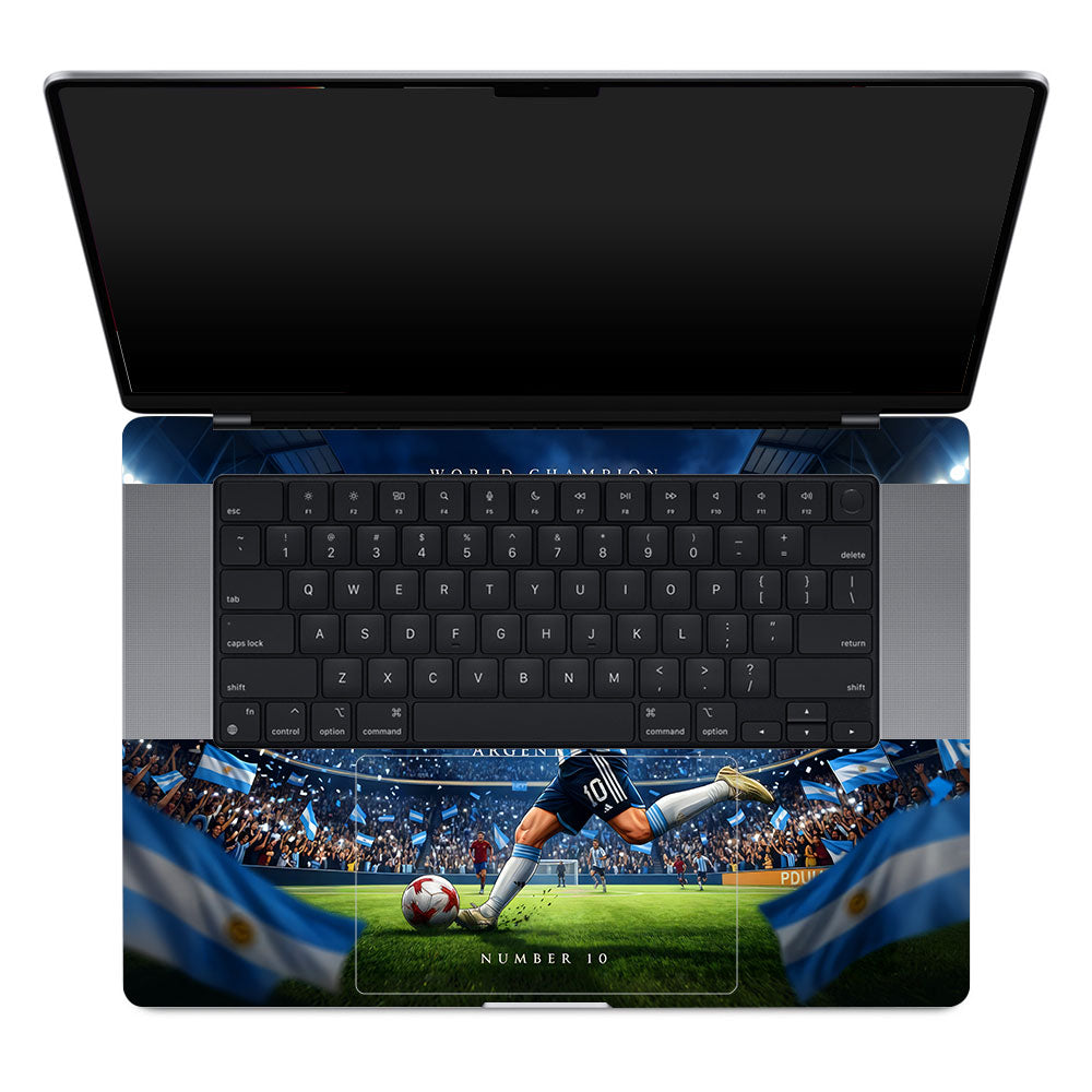 Messi World Champ Energy MacBook Pro 16 M1, M2, M3, M4 2021-2024 3D Laptop Skin