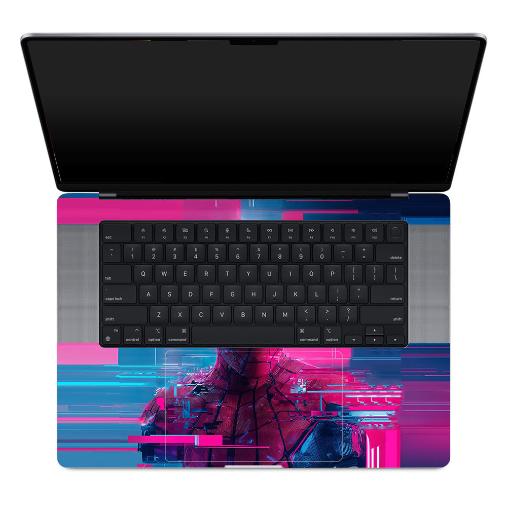 Glitch Spider MacBook Pro 16 M1, M2, M3, M4 2021-2024 3D Laptop Skin