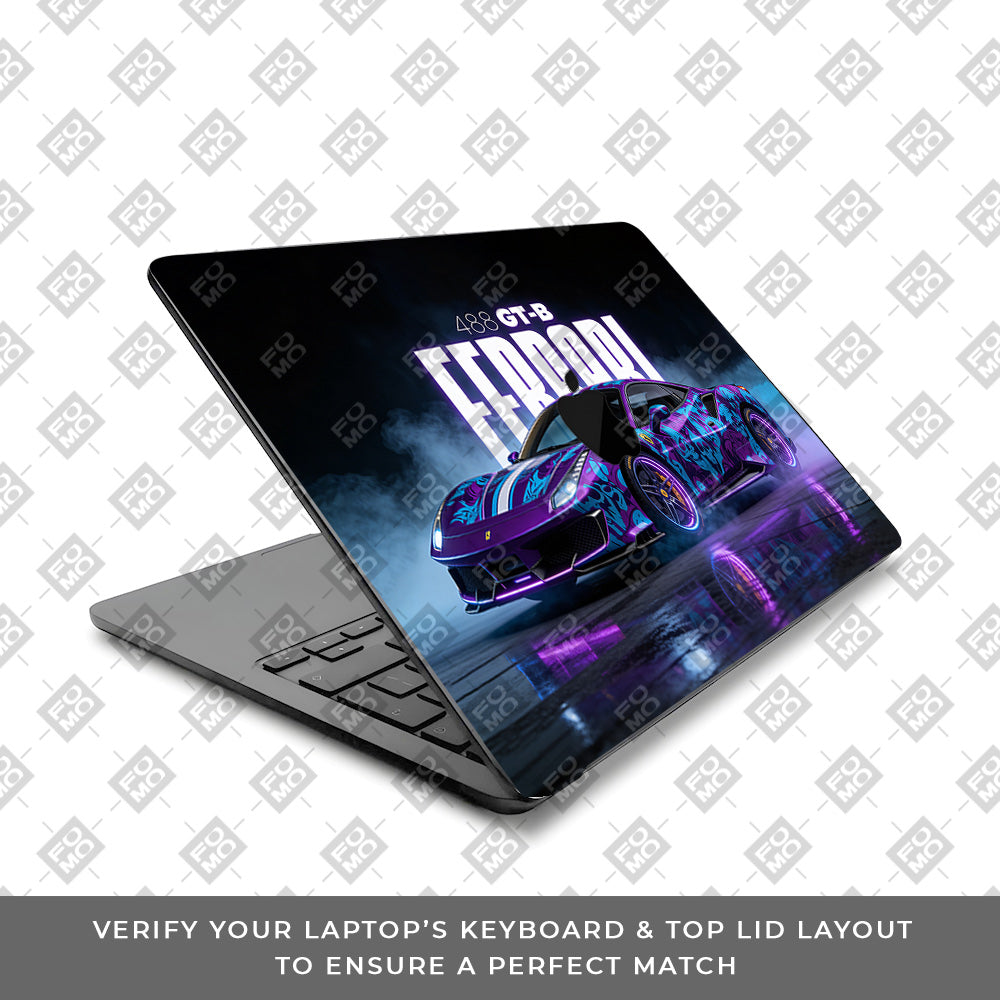 Psycho Drive Ferrari 488 MacBook Air 15 M2 2023 Laptop Skin