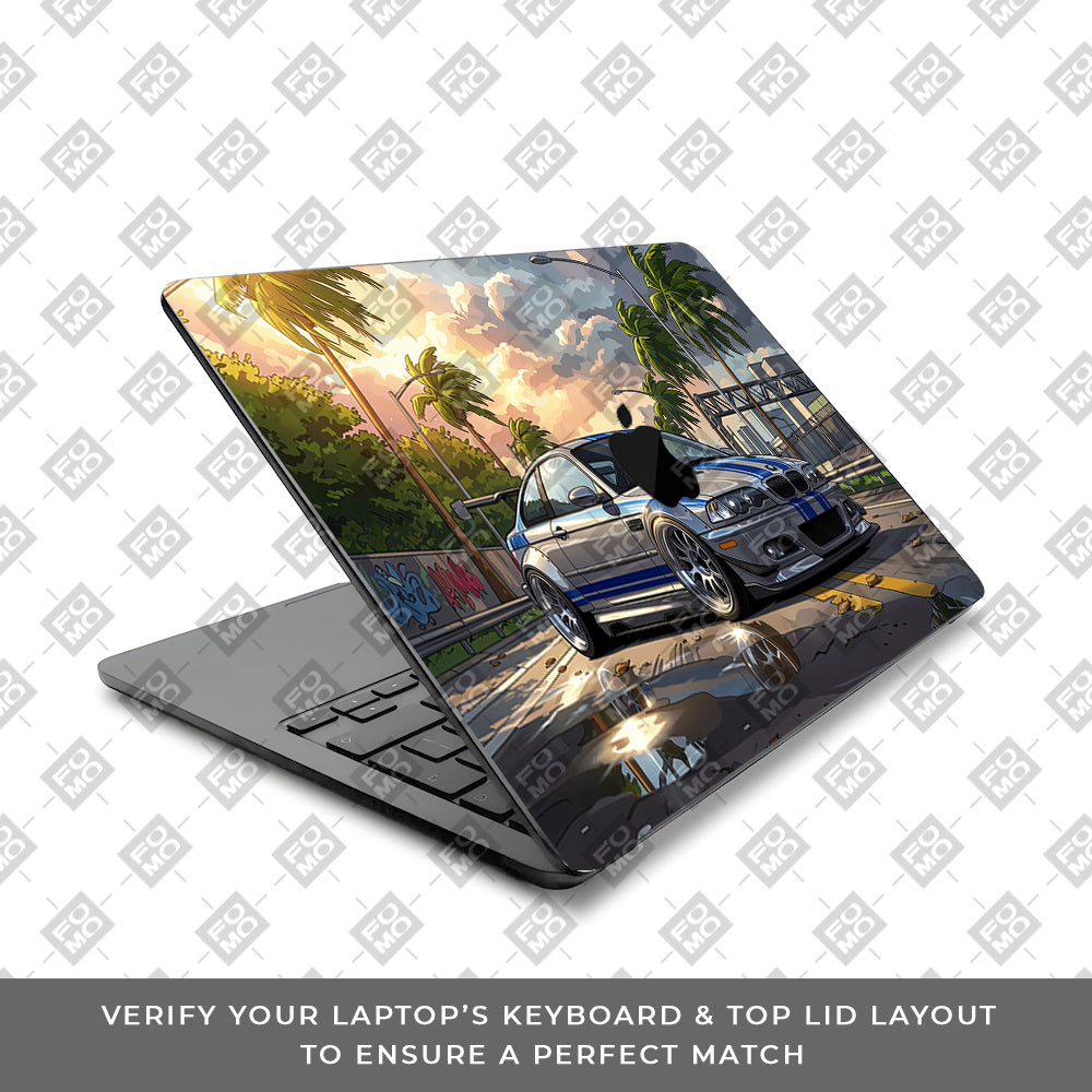 Street Icon BMW E46 Drift Legend MacBook Air 15 M2 2023 Laptop Skin