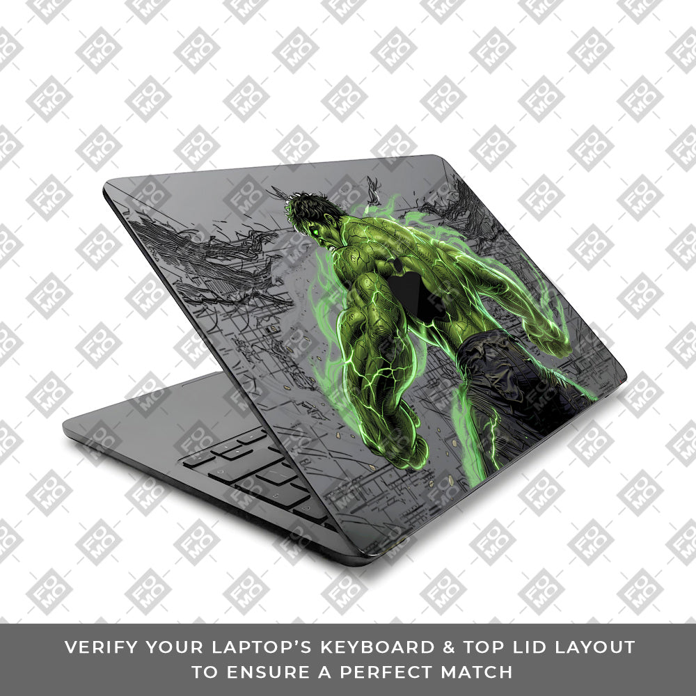 Transparent Hulk Smash MacBook Air 15 M3 2024 Laptop Skin