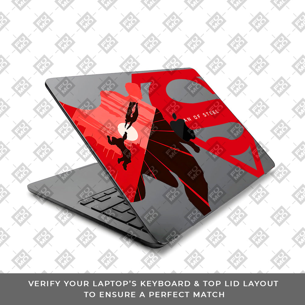 Transparent Man of Steel MacBook Air 15 M3 2024 Laptop Skin