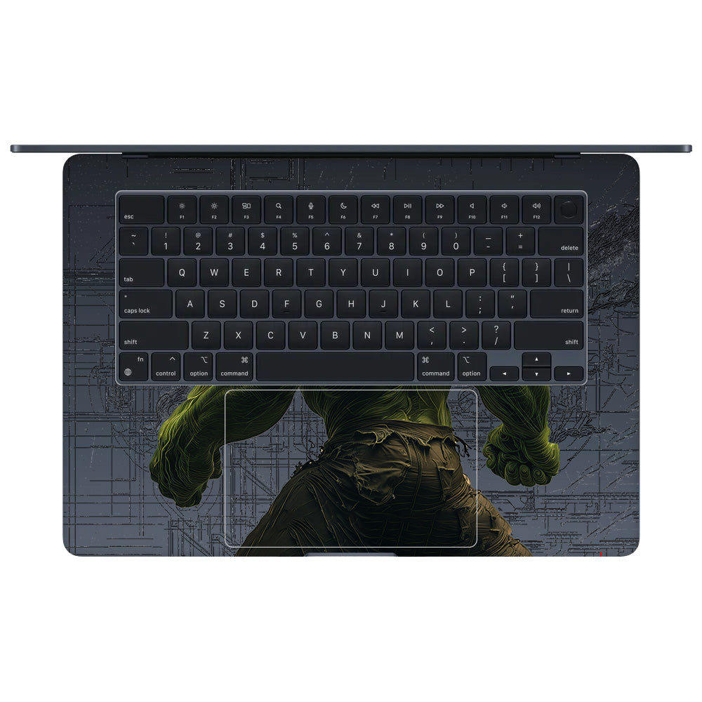 Transparent Hulk Smash MacBook Air 15 M4 2025 Laptop Skin