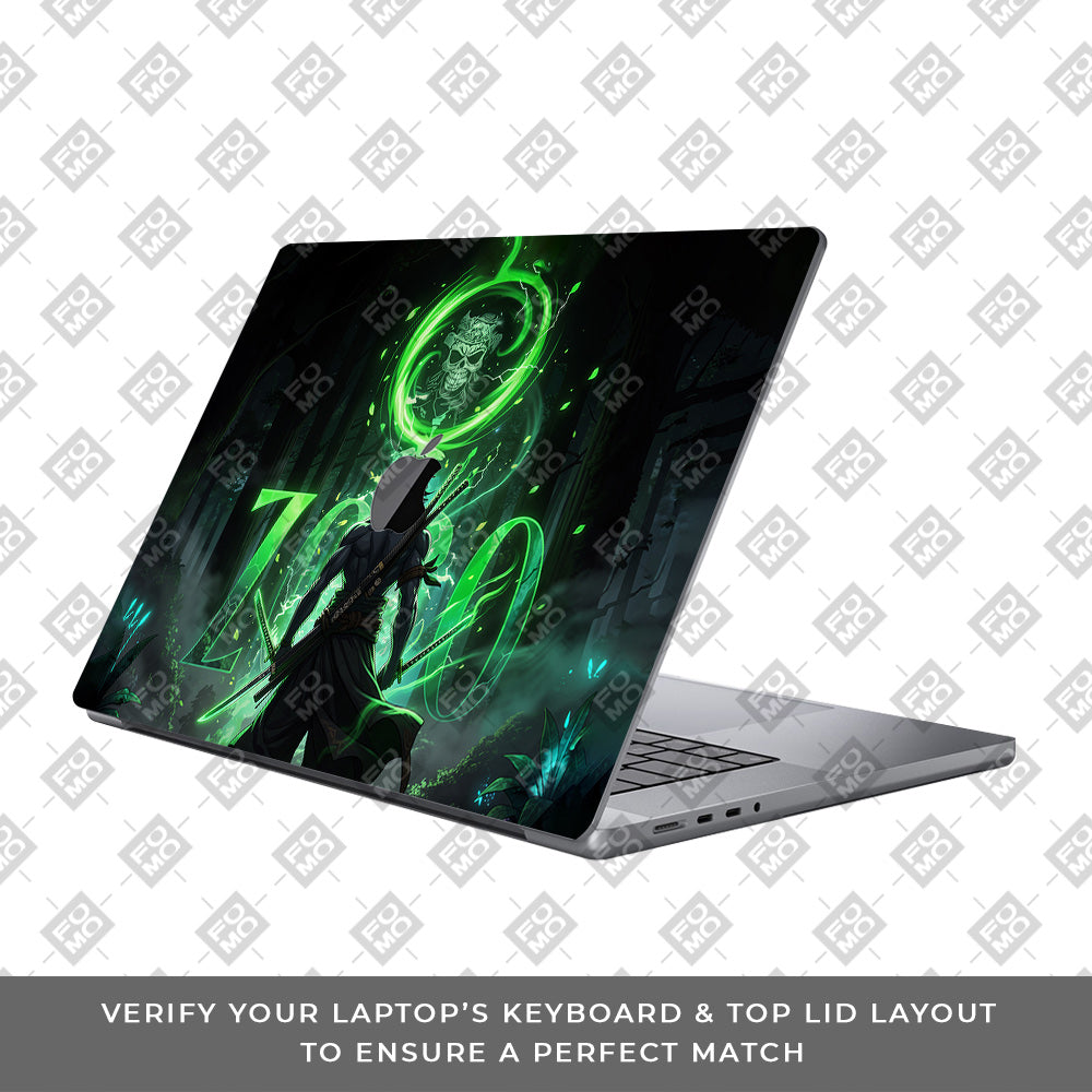 Zoro Green Aura MacBook Pro 13 Intel 2020 Laptop Skin