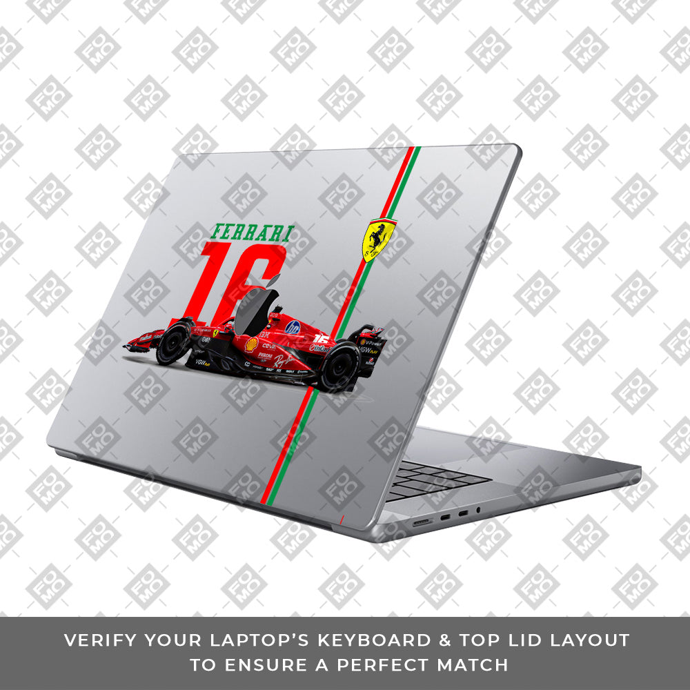 Transparent Ferrari Flame MacBook Pro 13 M1 2020 Laptop Skin