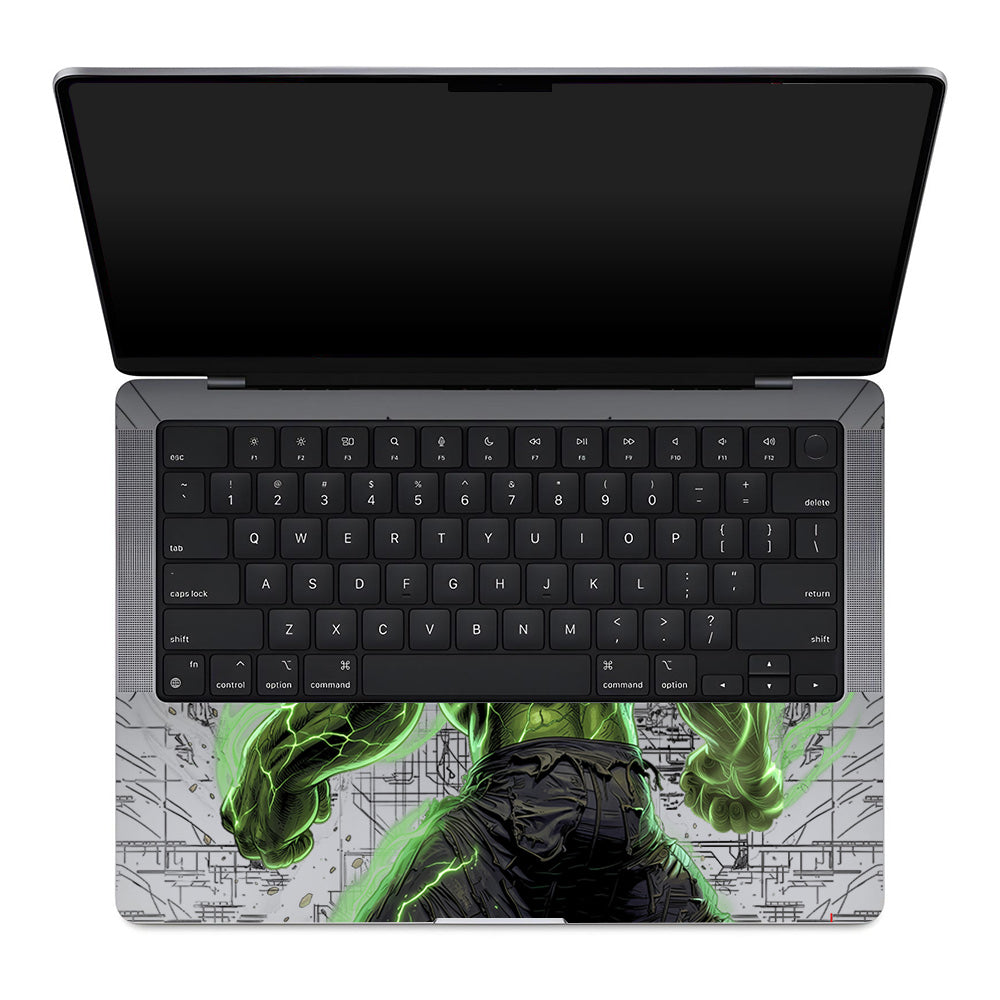 Transparent Hulk Smash MacBook Pro 14 M1, M2, M3, M4 2021-2024 Laptop Skin