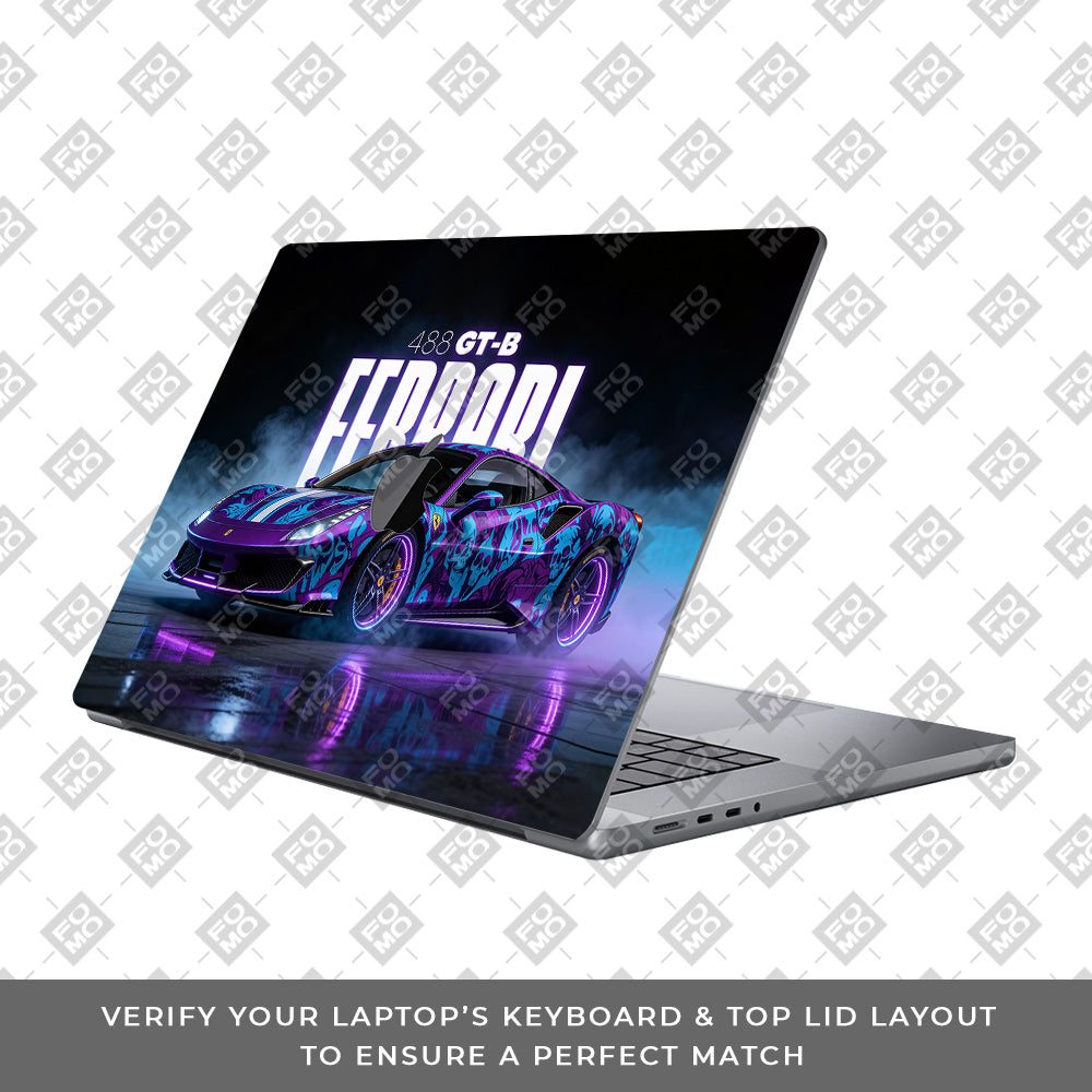Psycho Drive Ferrari 488 MacBook Neo Laptop Skin