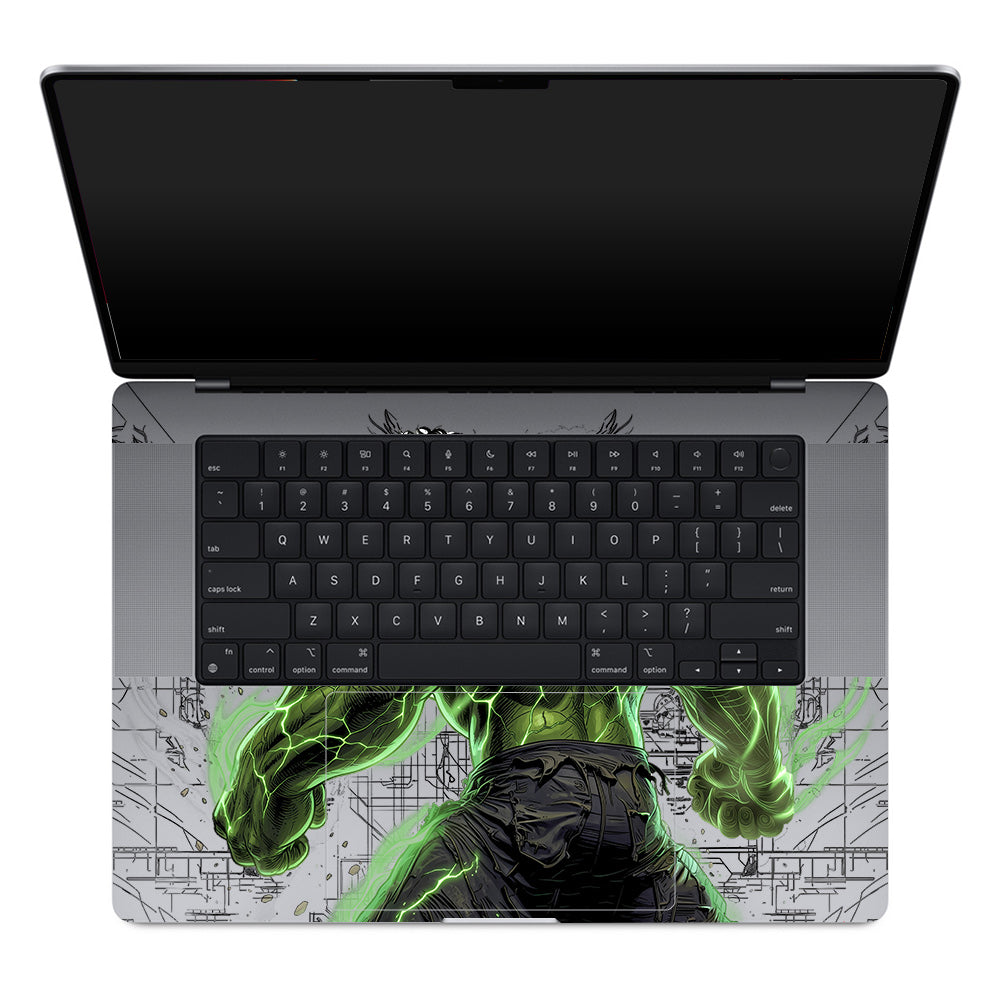 Transparent Hulk Smash MacBook Pro 16 M1, M2, M3, M4 2021-2024 Laptop Skin