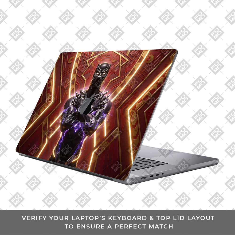 Black Panther Wakanda's King MacBook Pro 16 M1, M2, M3, M4 2021-2024 3D Laptop Skin