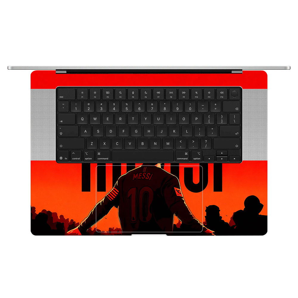 Messi Red Aura Web MacBook Pro 16 M5 Pro/Max 2026 3D Laptop Skin
