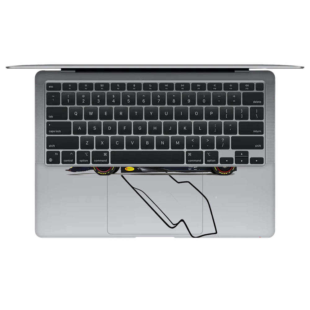 Transparent Track King MacBook Air 13 Intel 2020 Laptop Skin