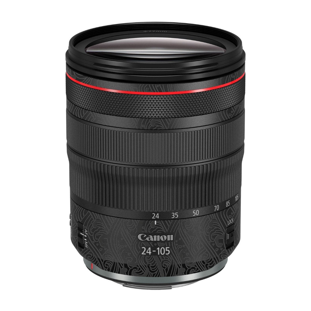 Textured Matte Charcoal Canon EF 24-105mm F/4 L IS Macro USM Camera Lens Skin