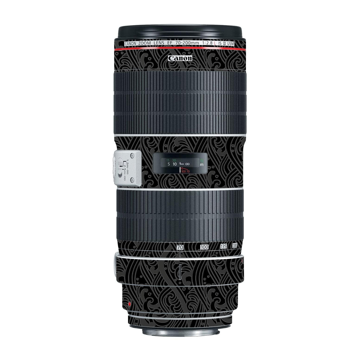 Textured Matte Charcoal Canon EF 70-200mm F/2.8L IS III USM Camera Lens Skin