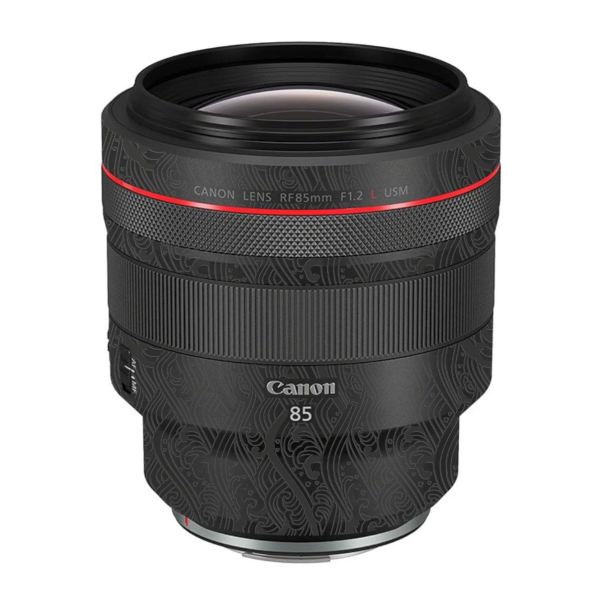 Textured Matte Charcoal Canon RF 85mm F/1.2L USM Camera Lens Skin